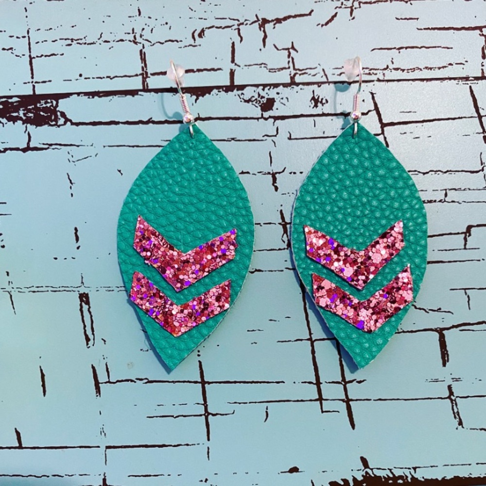 4/$15 Faux Leather Earrings